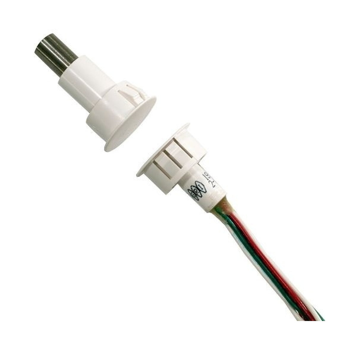 GRI GI-E19512WGW 3/4" Steel Door Recessed Switch Set, Wide Gap, 5W, 175VDC, 0.25 Amp, DPDT, X 2, White