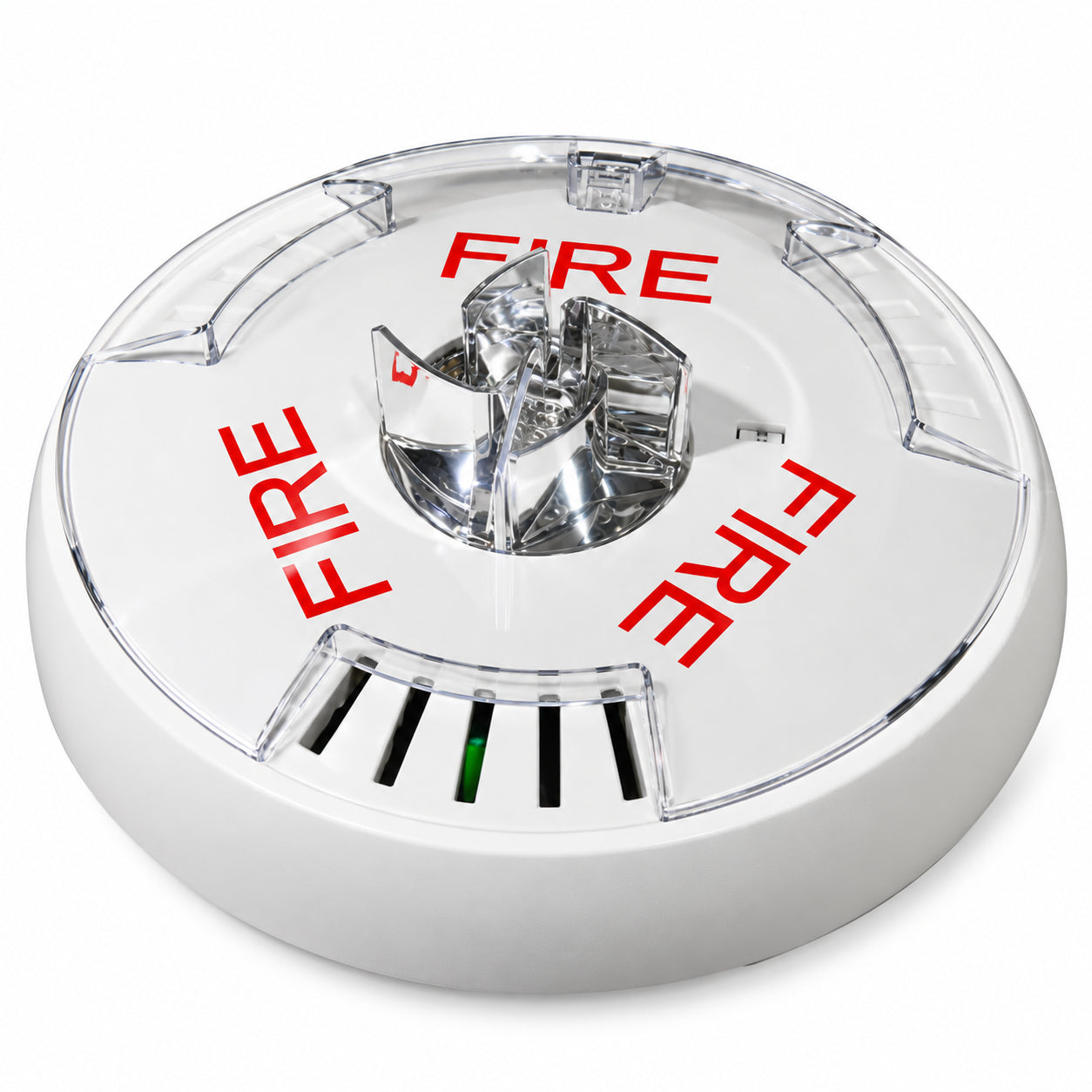 Cooper Wheelock Exceder HSWC Horn Strobe, White, Ceiling Mount, FIRE Lettering