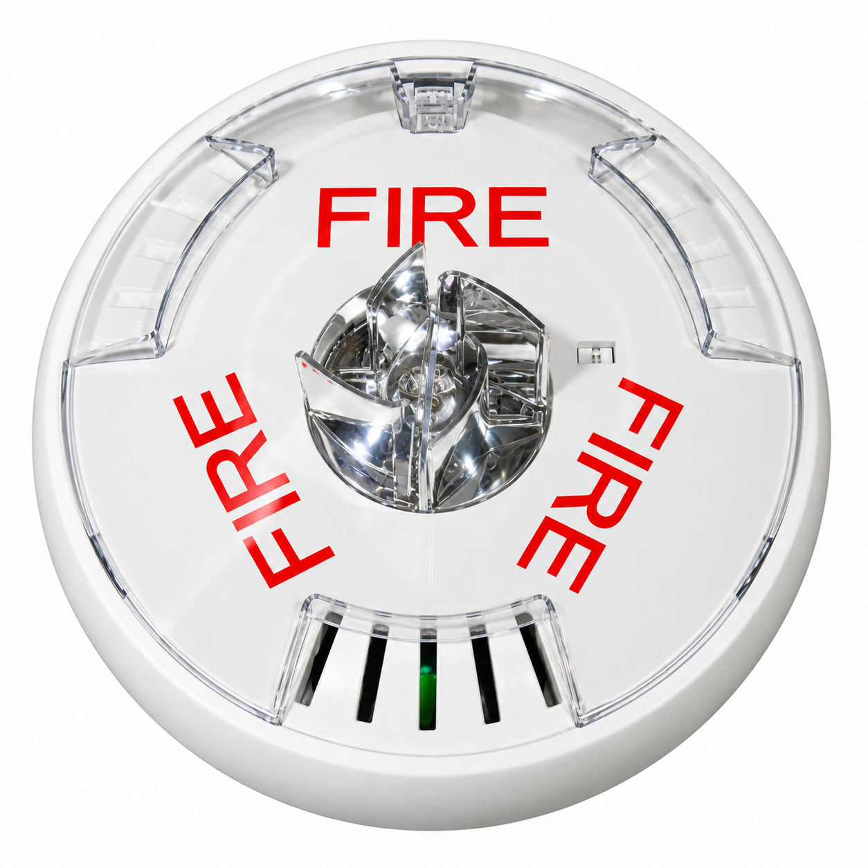 Cooper Wheelock Exceder HSWC Horn Strobe, White, Ceiling Mount, FIRE Lettering
