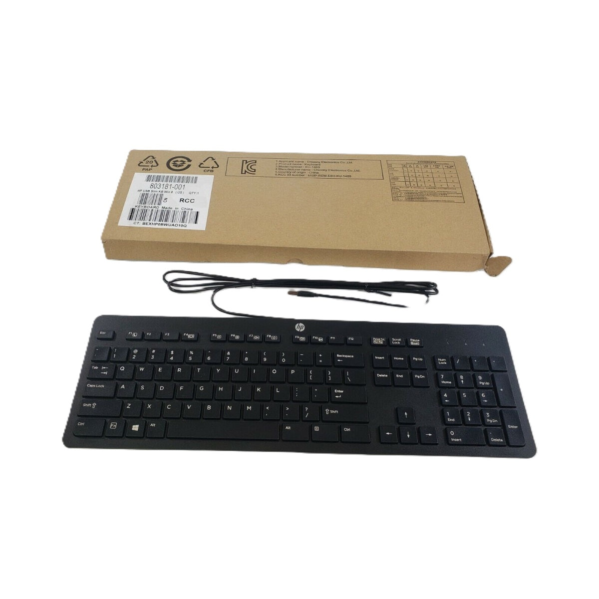 HP KU-1469 Wired Slim USB Keyboard