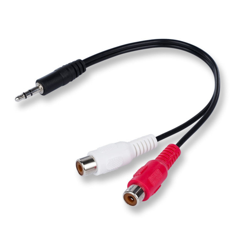 RiteAV M1F2CAB 3.5mm Male to RCA Stereo Female Adapter Cable (Y-Cable)