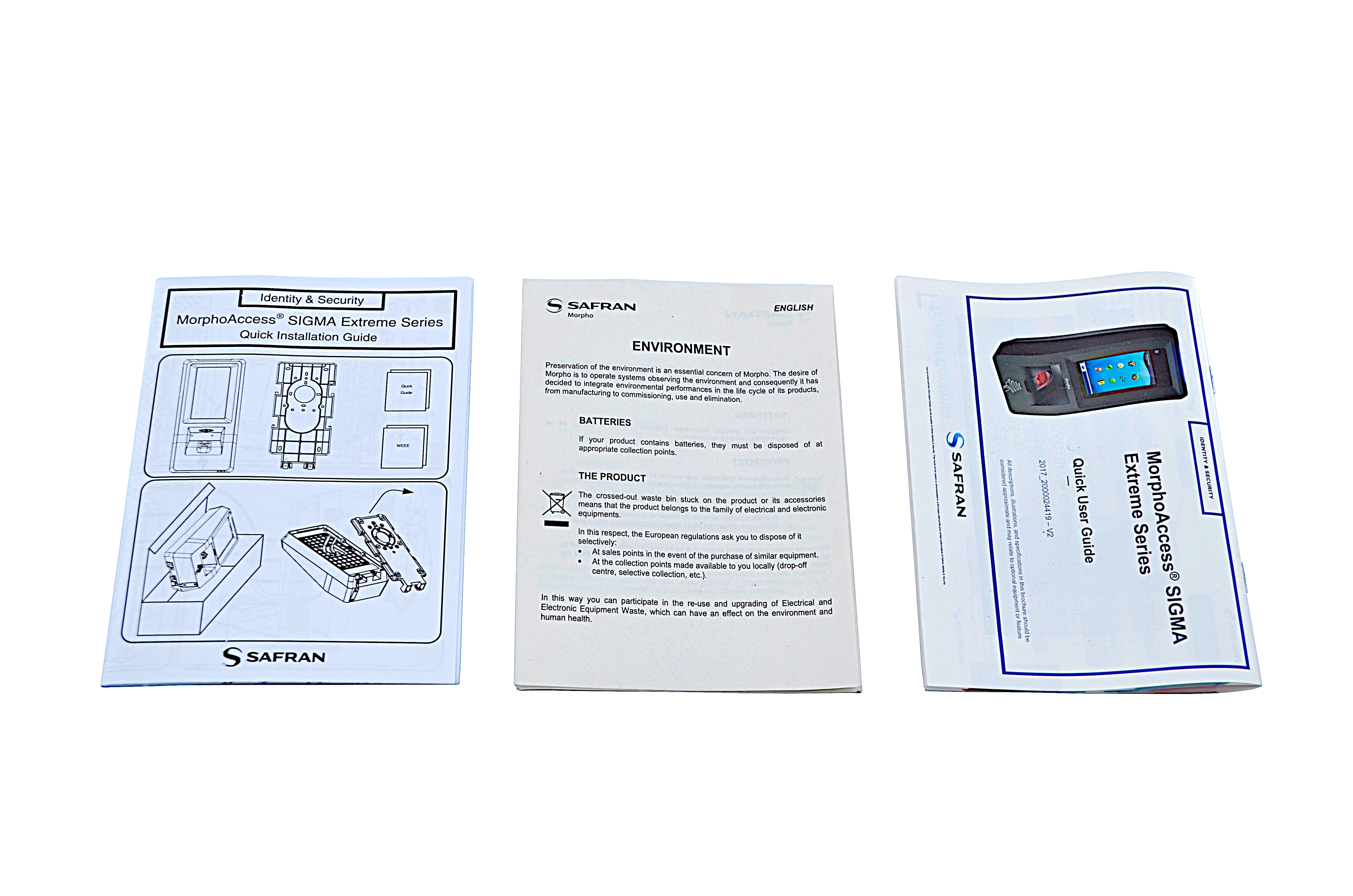 Safran Identity and Security MPH-AC002B Control Access Terminal User Manual MorphoAccess SIGMA Extreme Series