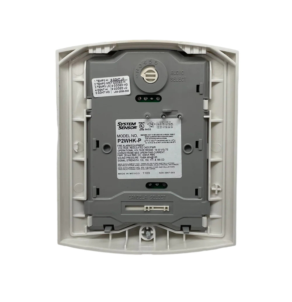 System Sensor P2WHK-P SpectrAlert Advance Outdoor Selectable Output Horn Strobe