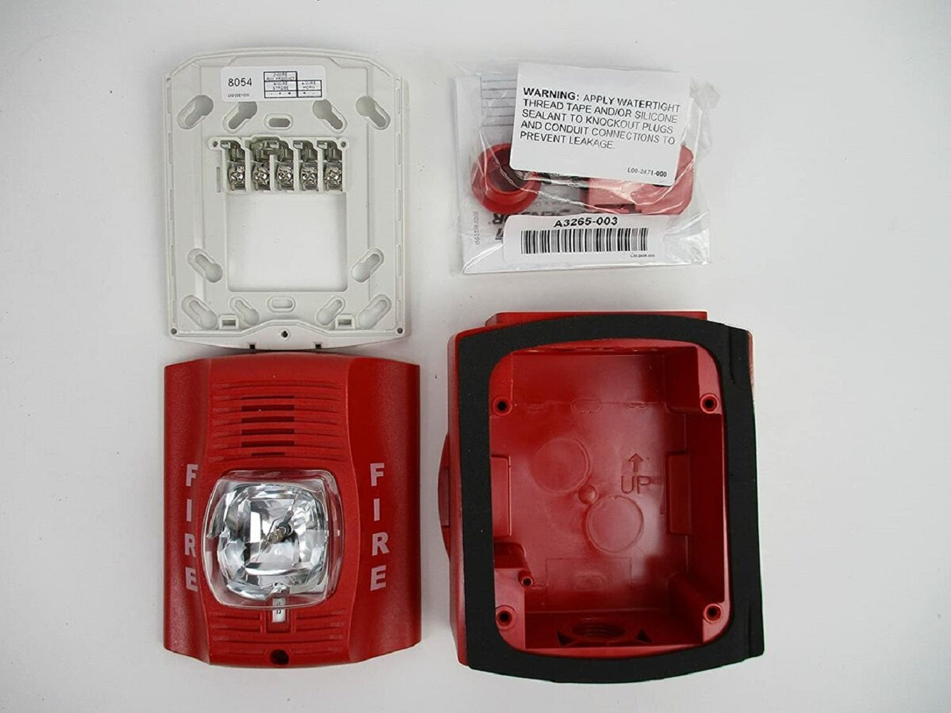 System Sensor P4RK 4 Wire Outdoor Horn-Strobe Standard CD, Red