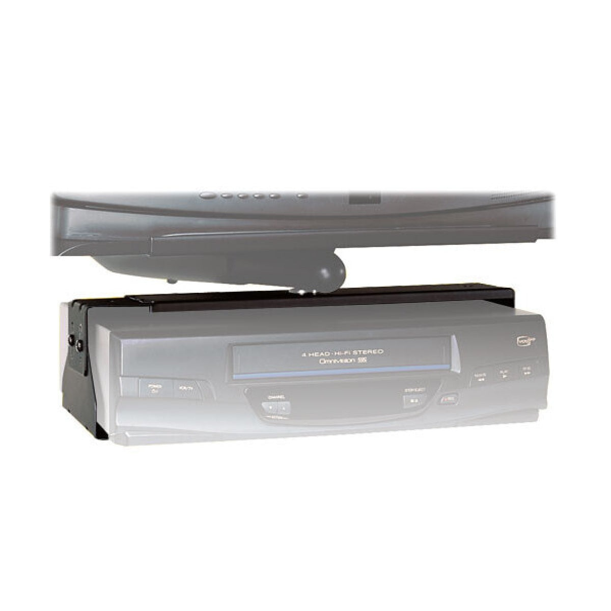 Peerless PM-47 Black VCR/DVD Mount, Adjustable Height and Width, Steel