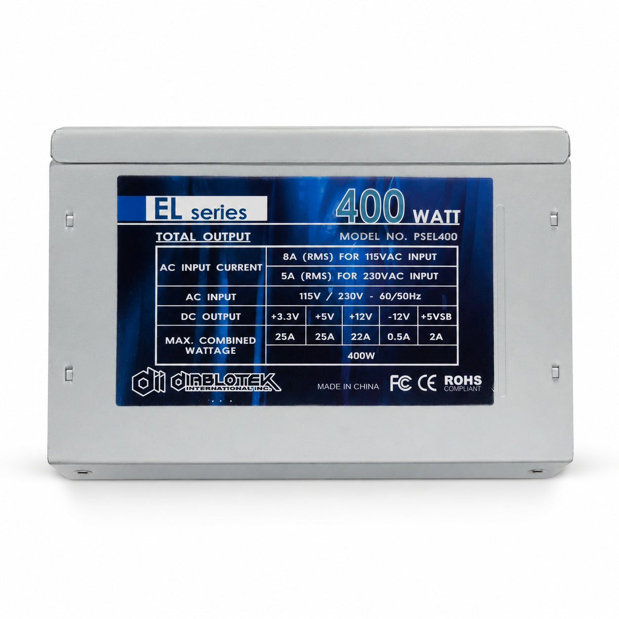 Diablotek EL Series PSEL400 400Watt ATX Power Supply
