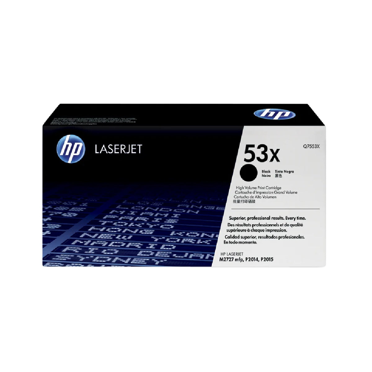 HP Q7553X 53X Black High-yield Toner Cartridge | Works with HP LaserJet P2014, P2015 Series; HP LaserJet M2727 MFP Series