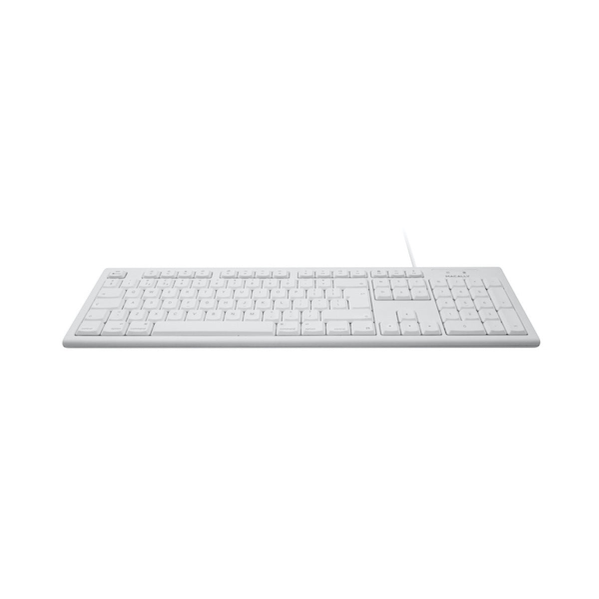 Macally QKEY White 104-Key Full-Size USB Keyboard.