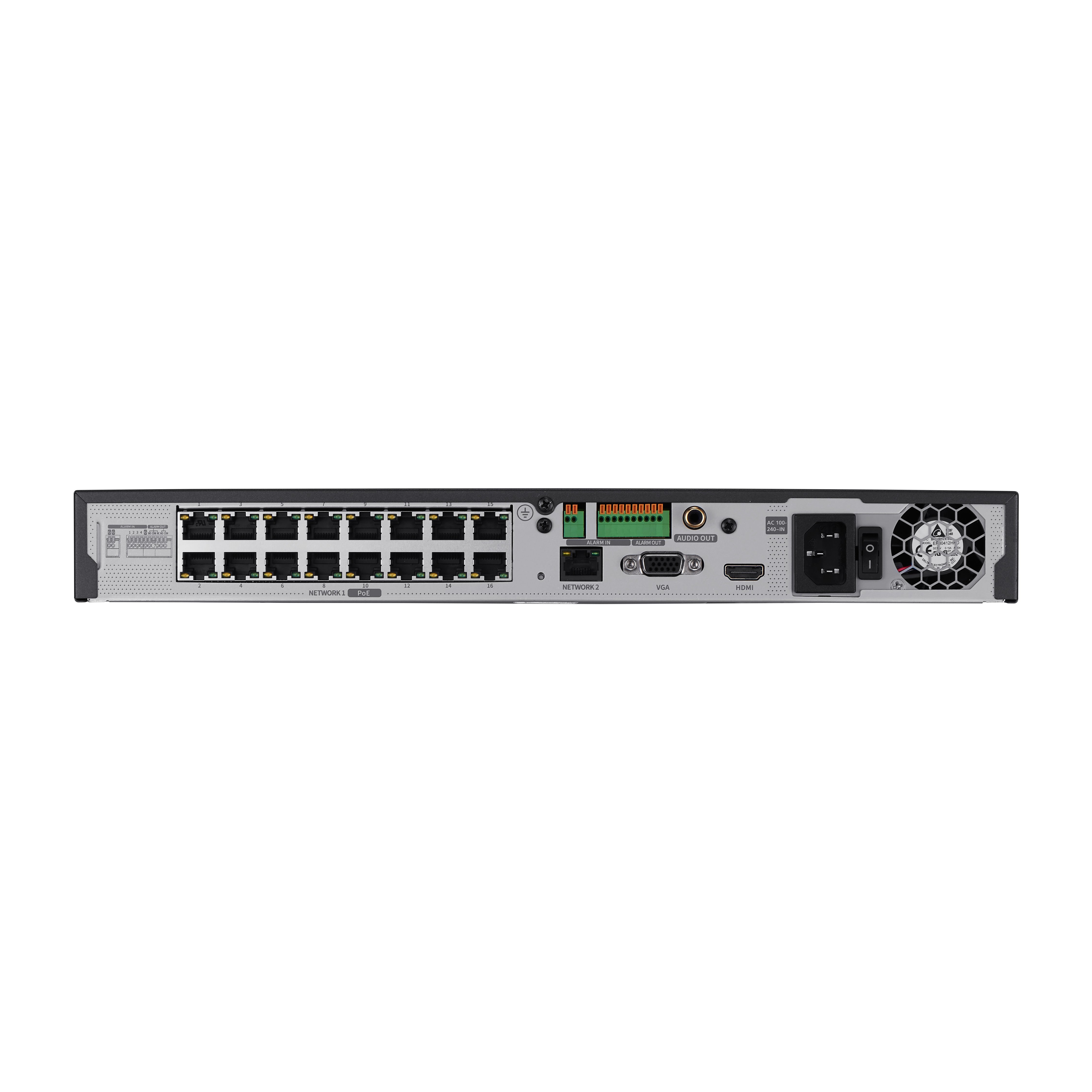 Hanwha Techwin QRN-1620S 16-Channel 8MP Network Video Recorder with PoE Switch