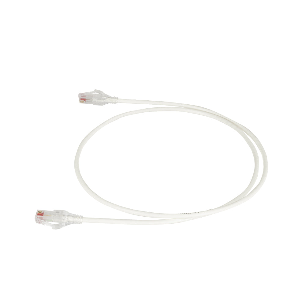 Legrand 28awg Reduced Diameter CAT 6 channel cord, white, 10', RDC610-09