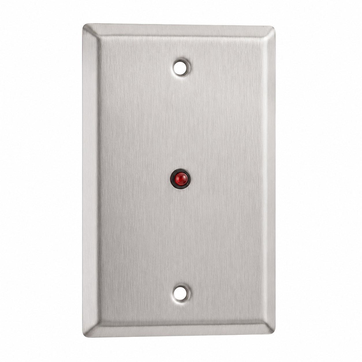 Alarm Controls RP-28 Remote Wall Plate with 1/4" Red LED, Single Gang, Stainless Steel