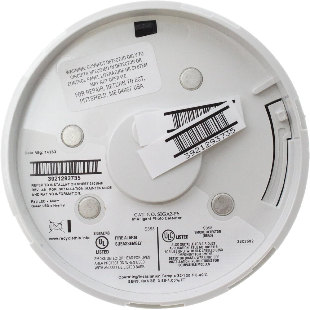 EST Edwards SIGA2-PS Addressable Intelligent Optical Sensor Head