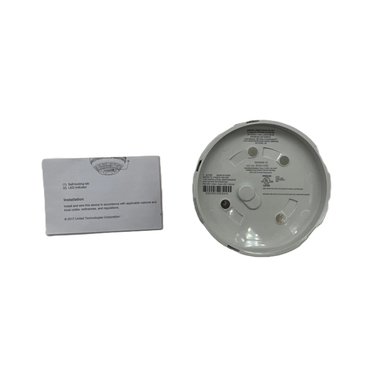 Edwards SIGA-H2D Intelligent Fixed Temperature Heat Detector Dual Reporting EST