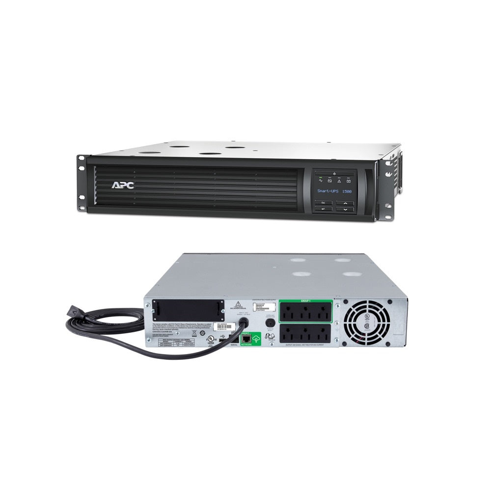 APC 1500VA Smart UPS with SmartConnect, SMT1500RM2UC Rack Mount UPS Battery Backup, Sinewave, AVR, 120V, Line Interactive Uninterruptible Power Supply