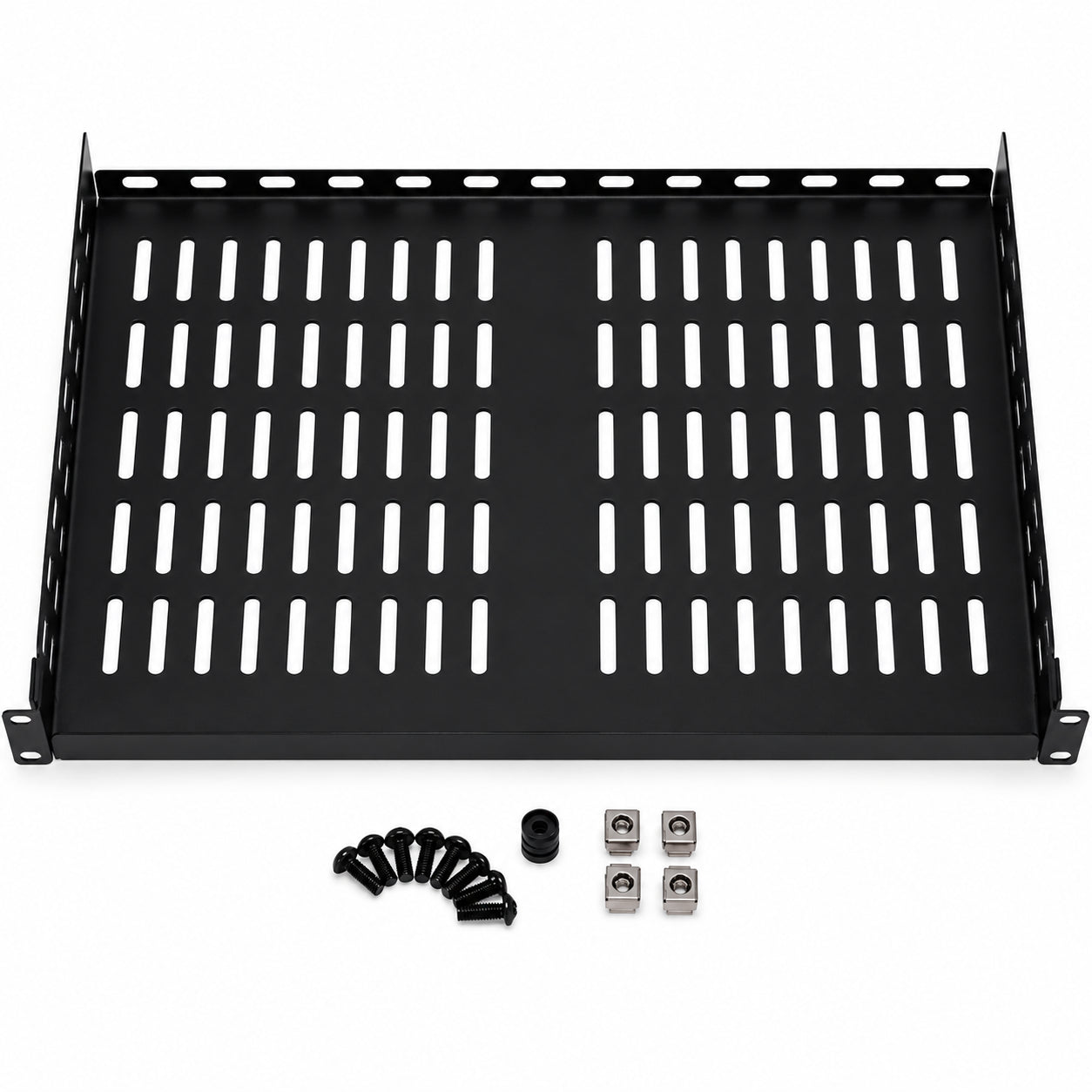 Tripp Lite SRSHELF2P1U Rack Enclosure Cabinet Cantilever Fixed Shelf 40 Pound Capacity 1URM, Black