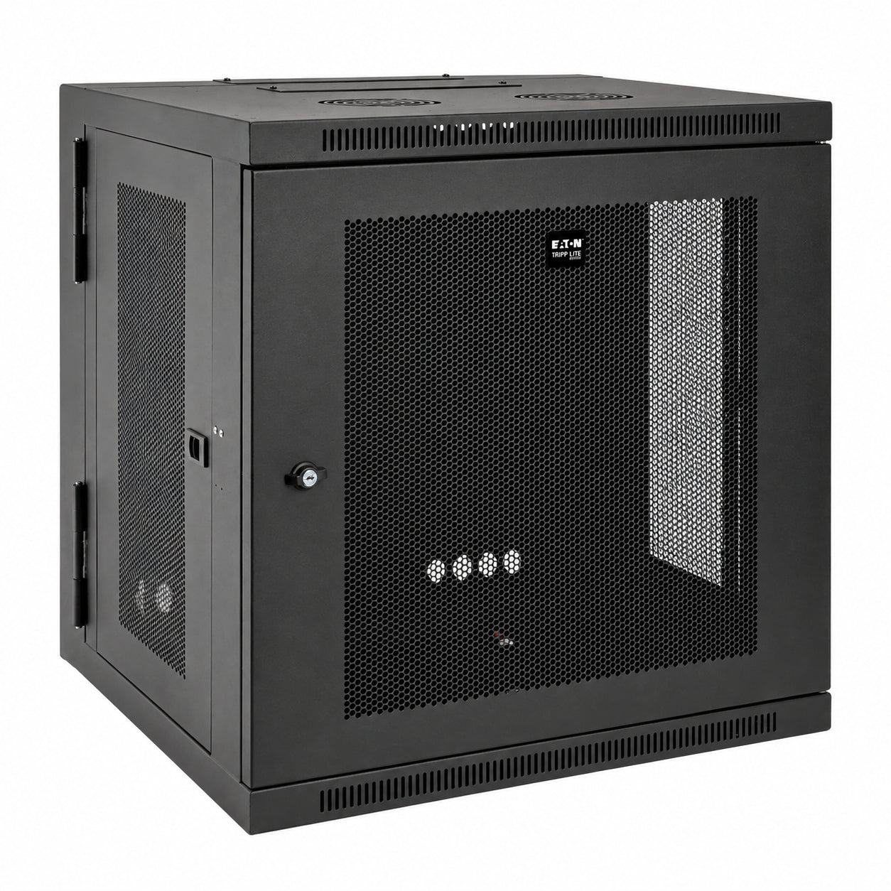 Tripp Lite SRW10US 10U Wall Mount Rack Enclosure, Low Profile 20.5 inch Switch Depth, Locking Front Door & Hinged Back, Heavy-Duty Steel
