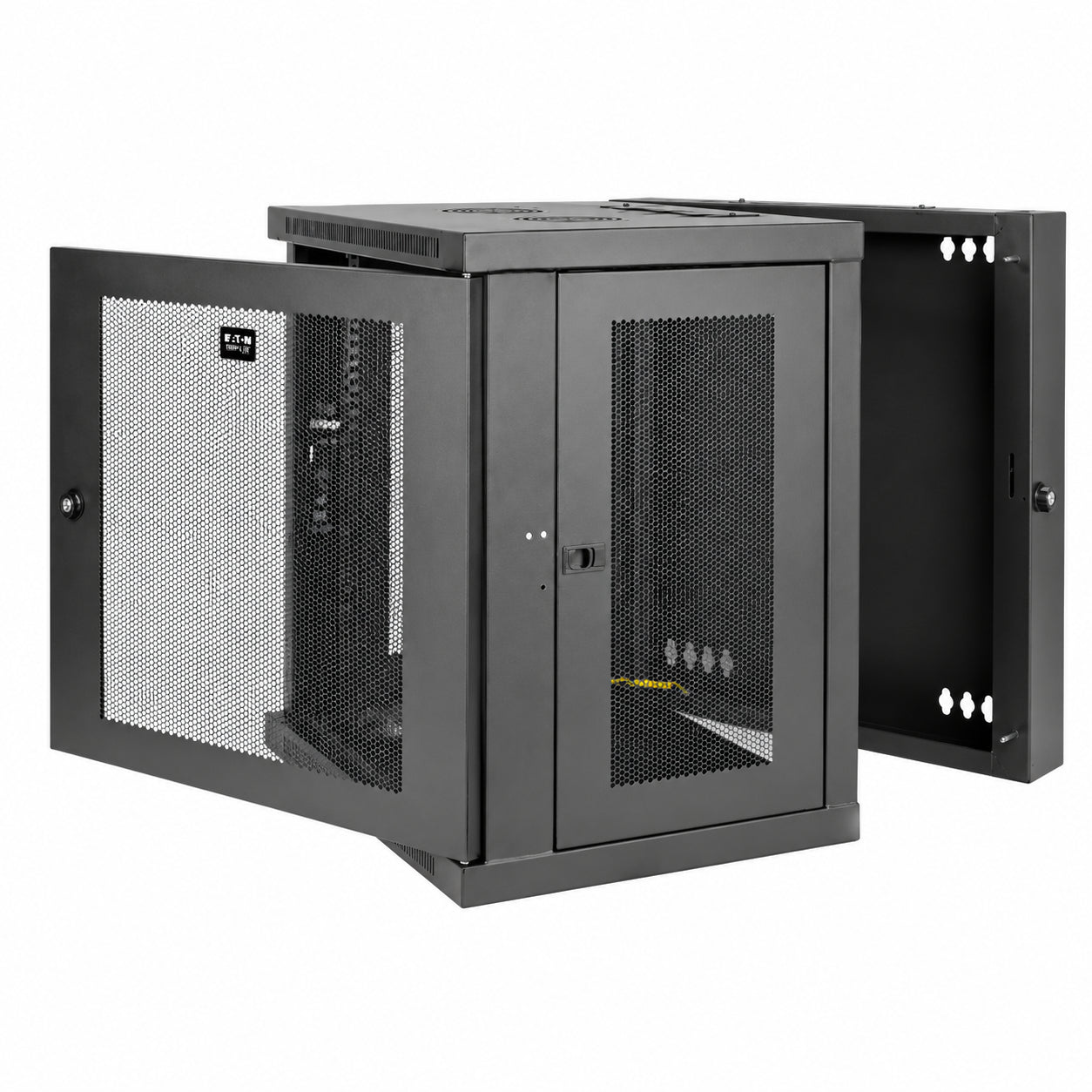 Tripp Lite SRW10US 10U Wall Mount Rack Enclosure, Low Profile 20.5 inch Switch Depth, Locking Front Door & Hinged Back, Heavy-Duty Steel