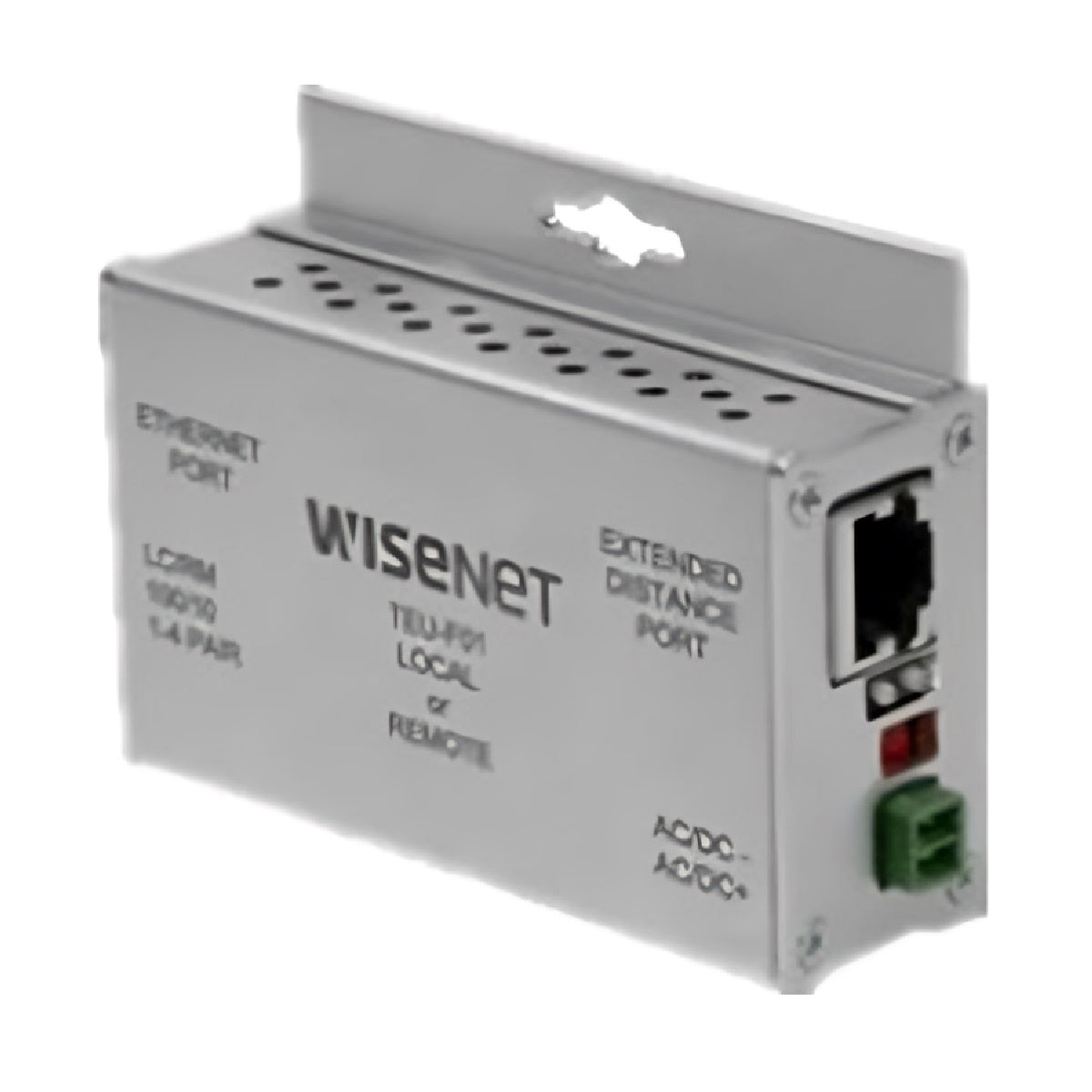 Hanwha Vision TEC-F01 1 Channel Ethernet over Coax Extender With Pass-Through PoE