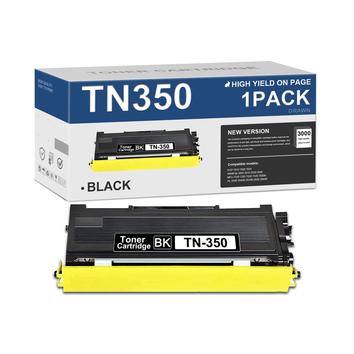 Brother TN-350 Black Toner Cartridge, TN-350BK