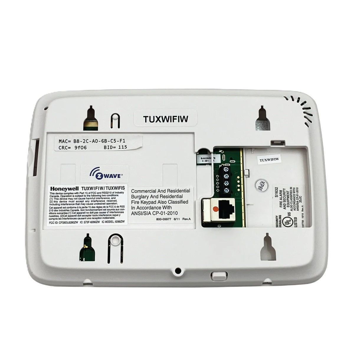 Honeywell Ademco TUXWIFIW Tuxedo Touch Controller