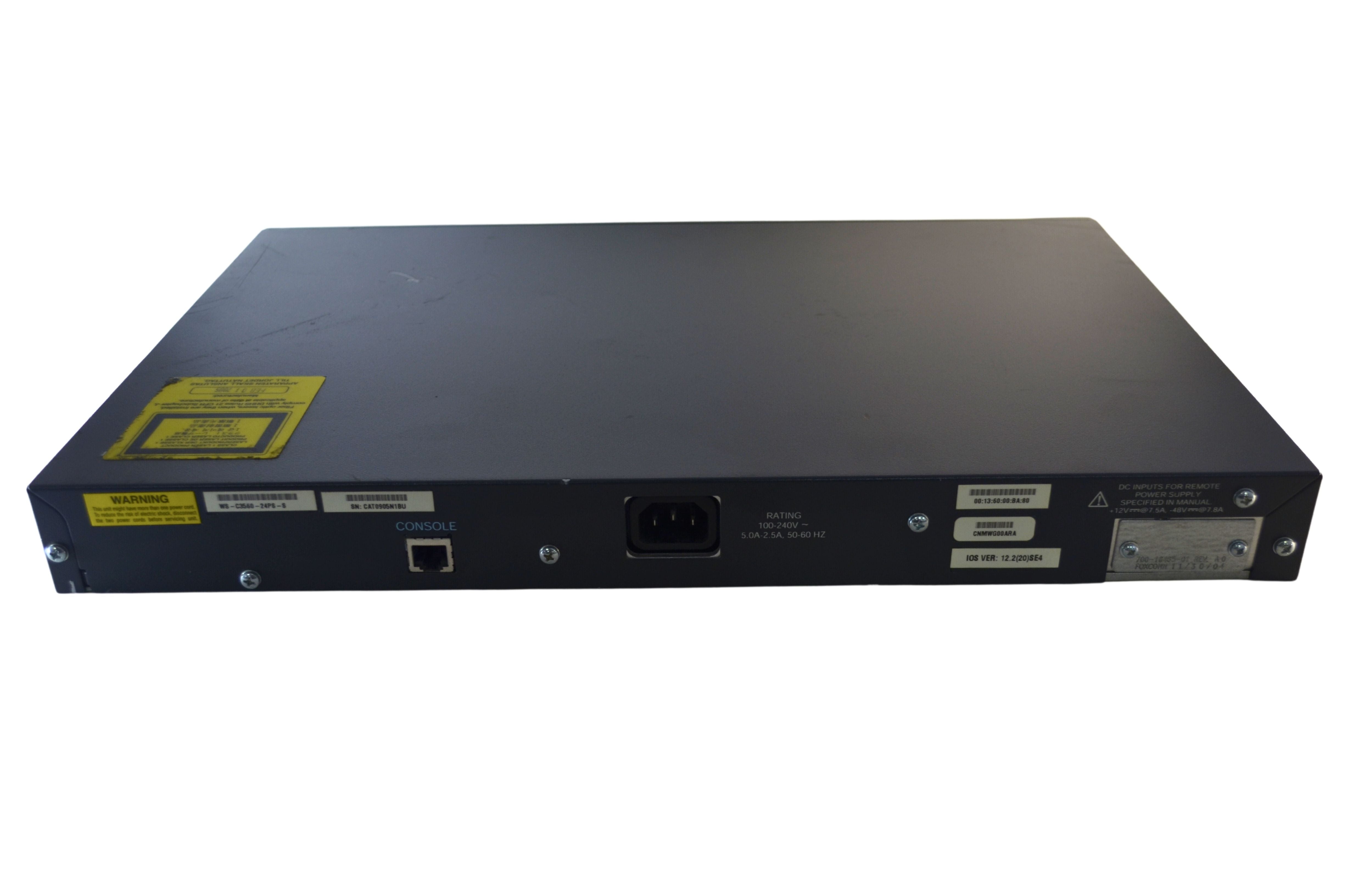Cisco WS-C3560-24PS-S 3560 24 Port POE 802.3af 10/100 Catalyst Switch