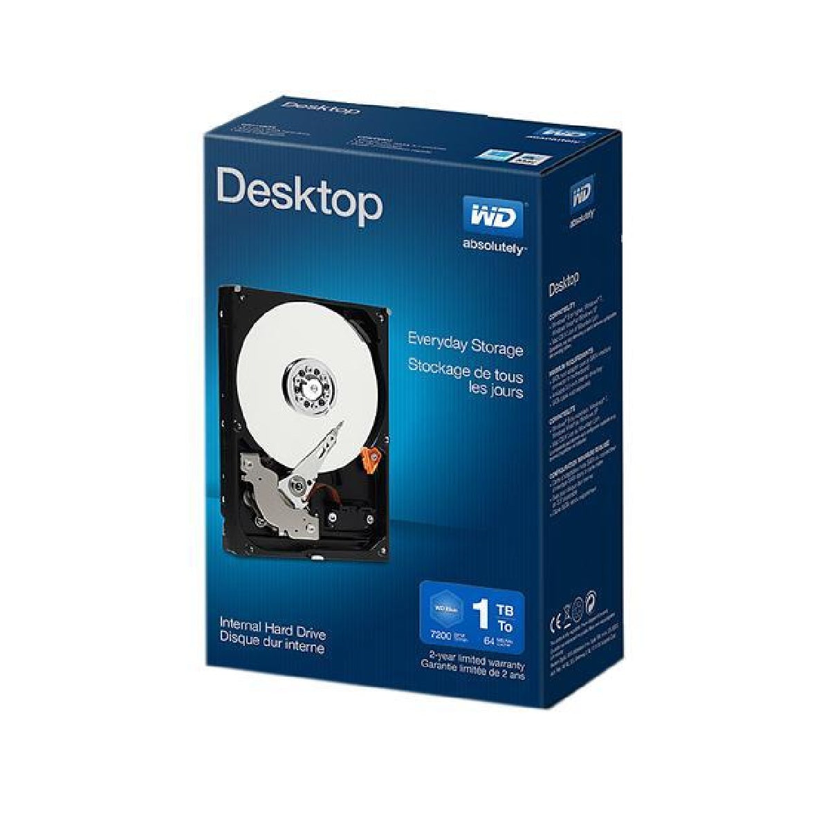 Western Digital WDBH2D0010HNC-NRSN 1TB 7200 RPM desktop hard drive