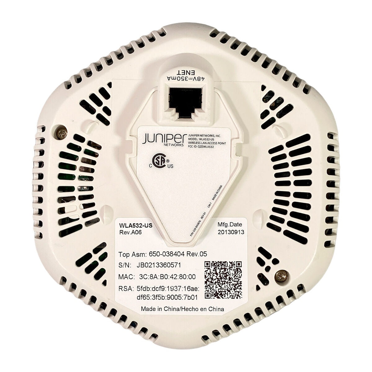 Juniper Networks WLA532-US 1000Base-T IEEE 802.11a/b/g/n 450Mbps 3-Antenna Wireless Access Point