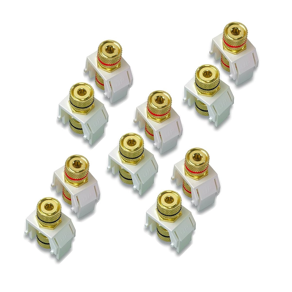 Legrand OnQ White RCA Keystone Jack Audio Video Coax Rear Yellow Ctr WP3465-WH