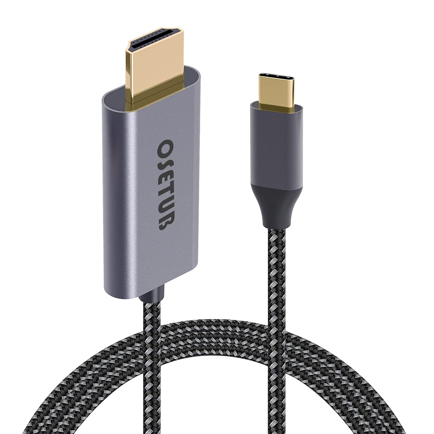 Osetub X0032Q6TRN 4K 60Hz USB-C to HDMI High Speed Braided Cable, 2M.