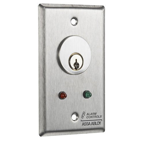 Assa Abloy MCK-6-4 Stainless Steel Single Gang Mortise Cylinder Keyswitch Sta...