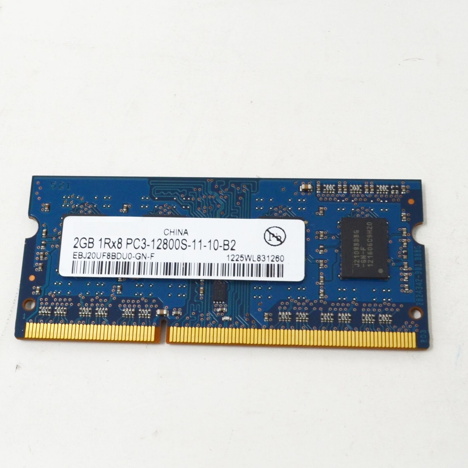 Elpida EBJ20UF8BDU0-GN-F (2) 2GB RAM Memory Modules SODIMM DDR3 PC12800