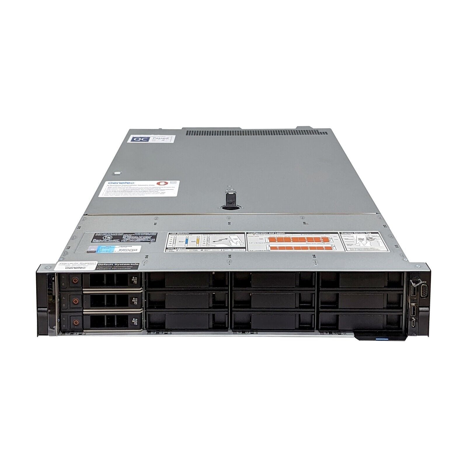 Genetec SV-2010E-R14-24T-8-110-FDX Ethernet Switch, Dell PowerEdge R540, 14 Bays