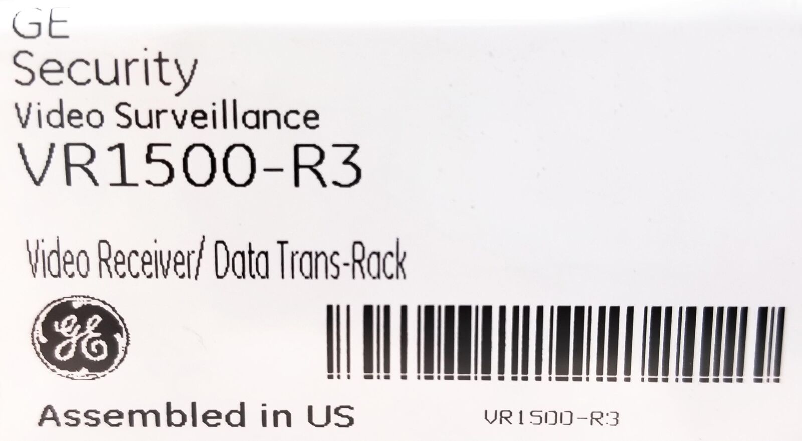 GE Security VR1500-R3 Video Receiver/ Data Transmitter
