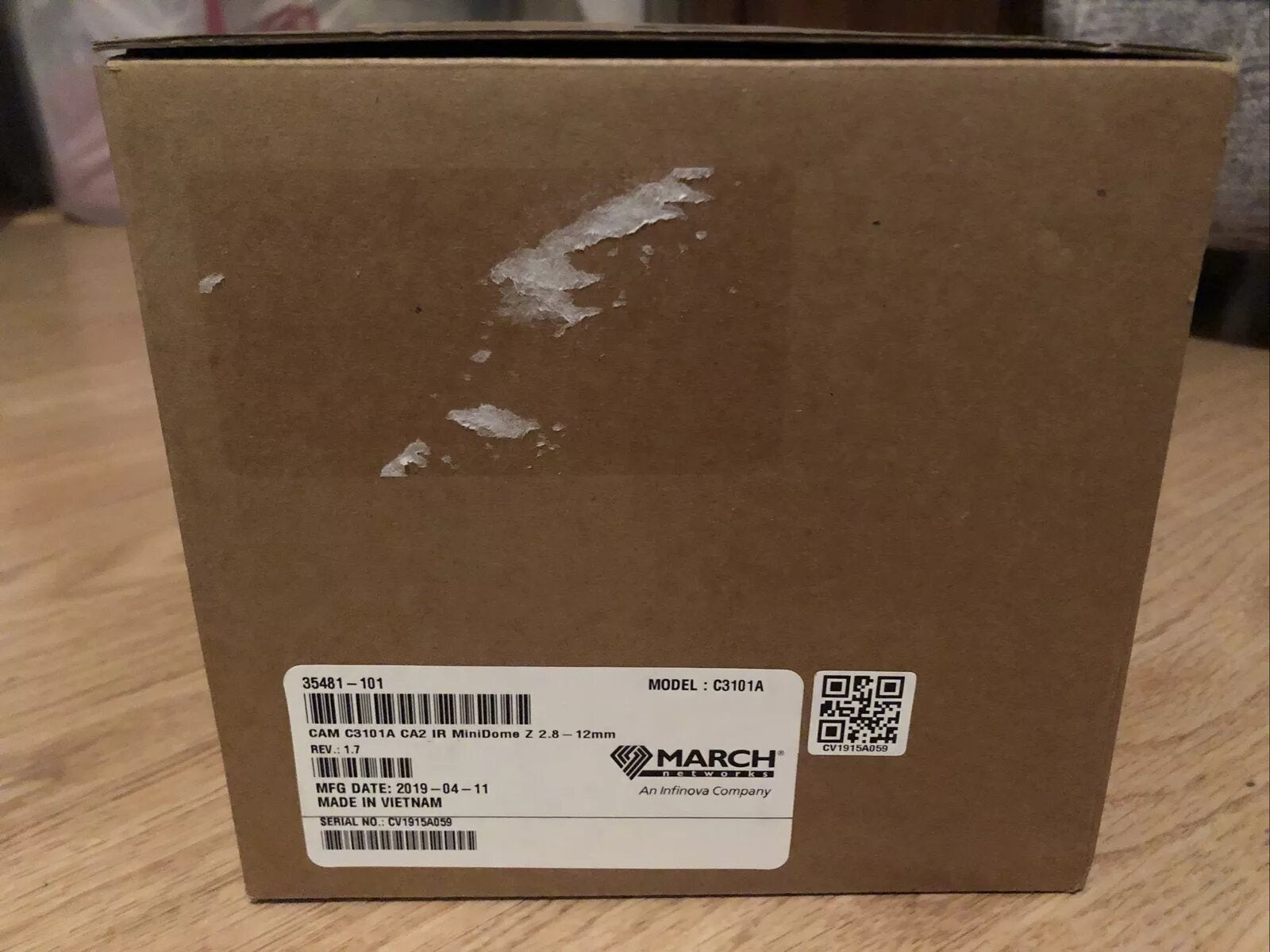 March Networks C3101A CA2 IR Minidome Camera, 35481-101