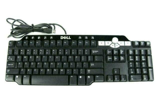 Dell SK-8135 (0N6250) USB Multimedia Keyboard with Volume Knob, Wrist Rest & 2 USB Connector Hub for PC